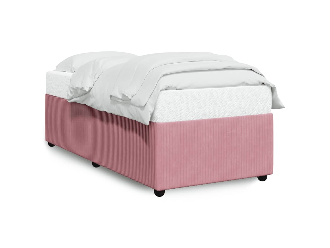 Bed Frame, Bed Frames Vidaxl Cor-de-rosa Veludo (90 X 200 Cm)