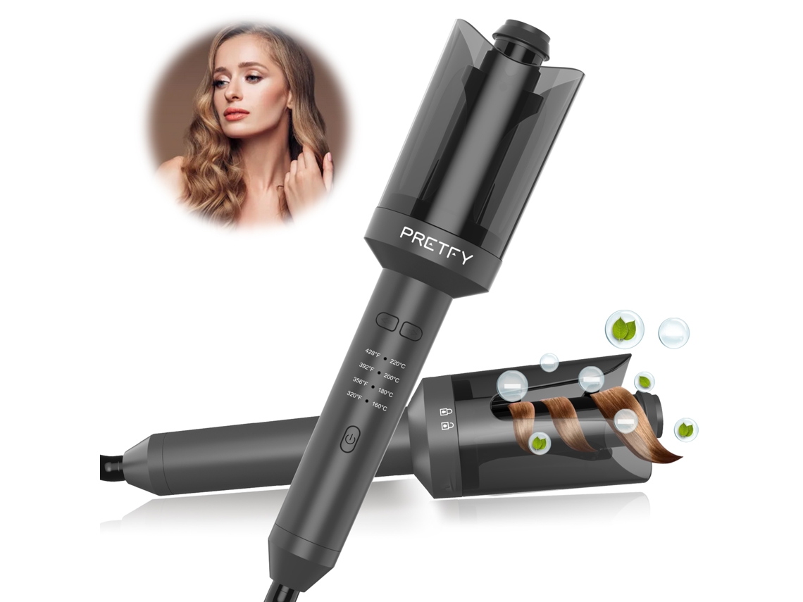 Enrolador De Cabelo Automático Com Rotação Esquerda E Direita Para Uso Em Casa