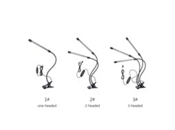 2026 luz de Crecimiento Led para Plantas 3 Cabezas 27w 5v Usb Clip Con 3 Modos de Espectro 3/6/12h Temporizador 5 Niveles de Brillo