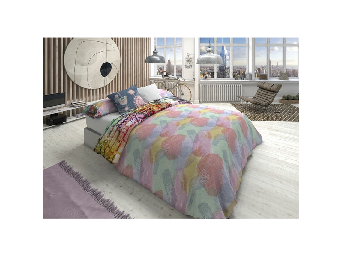 Conjunto de capa de edredom LOIS FAME P. (Cinzento)