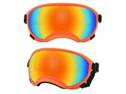 Óculos Para Cachorro Anti-uv, Forte Resistência A Impactos, Ajustável, Elástico, Filhote, Grande, Óculos Para Cachorro, Respirável, Laranja E Cor