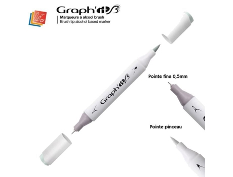 Marcador de álcool GraphIT Brush Marker da GraphIT - Tabela de cores Graphit 8112 - sage gree