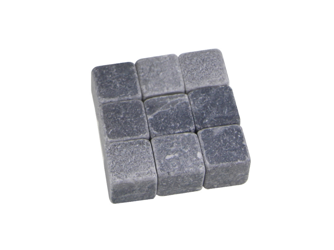 Conjunto 9 Pedras Refratárias Cinza Bebidas Bolsa Veludo BRILVIBERA
