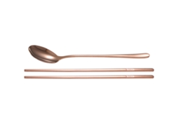 Conjunto De Colher E Bastão De Engarfo De Aço Inoxidável 304 Estilo Coreano