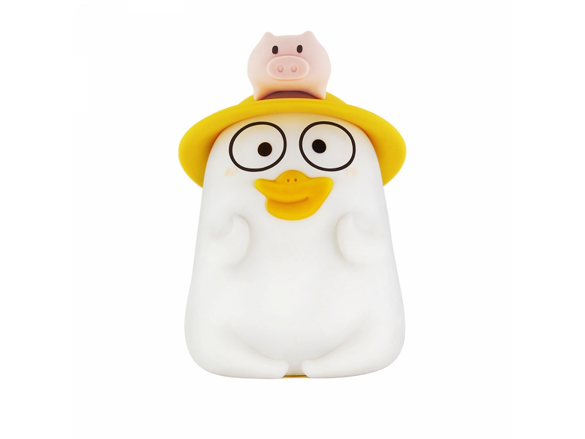 Paipa Duck Silicone Night Light Bedroom Bedside Table Cute Ornament BRILVIBERA (cáqui)