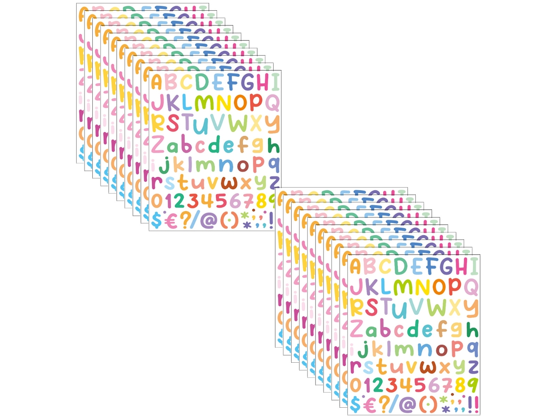 Folhas De Adesivos Coloridos Com Letras Alfabeto Colorido Autoadesivo Estilo 3 ZMDECQNA