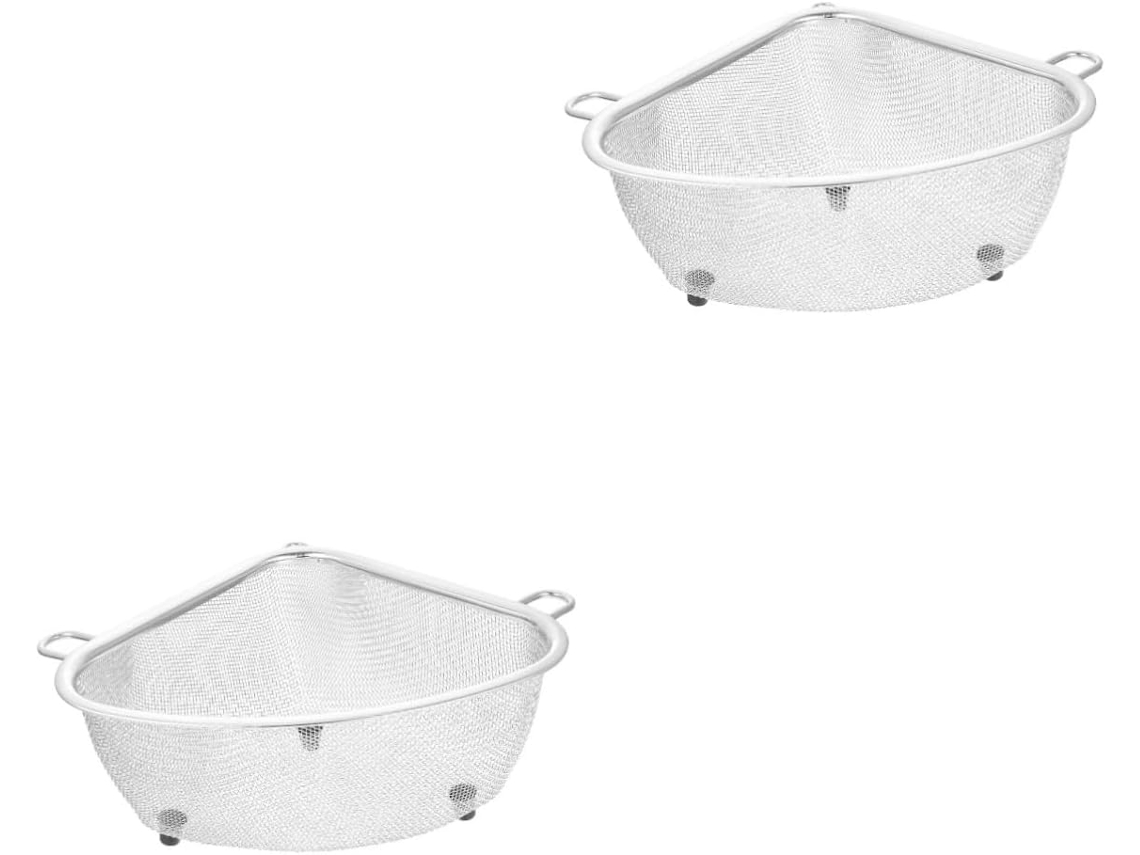 Cesto Drenagem Triangular 2 Cozinha Prático de de Aço CHABERLU