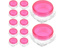 Conjunto De 24 Potes Cosméticos Quadrados De Plástico, 5g, Com Tampas À Prova De Vazamentos.