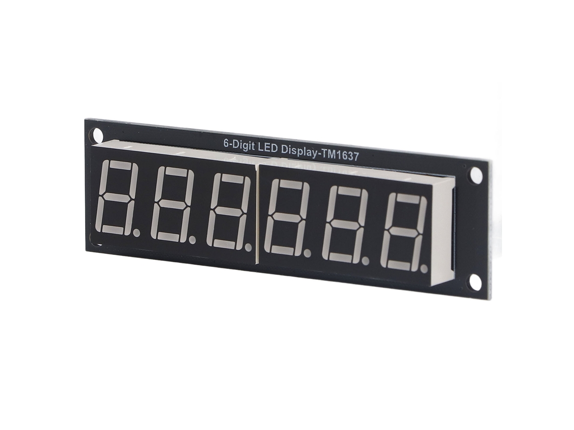 Laxiscreed Módulo De Display 7 Segmentos 6 Dígitos Com Driver Tm1637 E Entrada A 5v