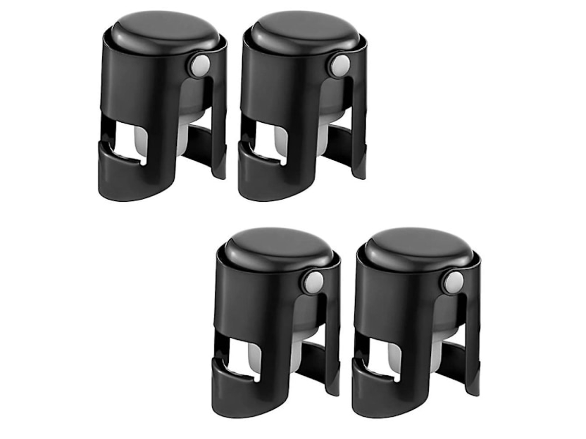 Pacote com 4 Rolhas para Garrafa de Champanhe, Rolhas para Garrafa de Vinho com Vedação a Vácuo BRILVIBERA