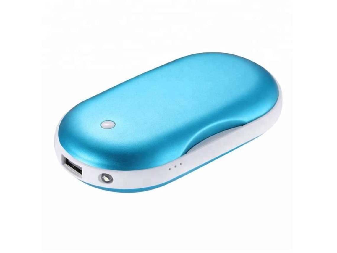 5200Mah Portátil Power Bank USB Bolso Aquecedor Elétrico de Mão Recarregável Azul S/MARCA