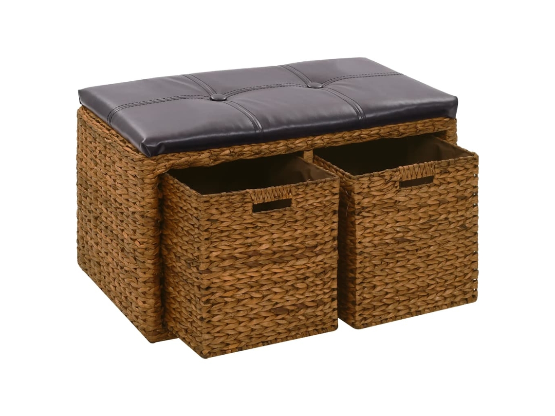 Bench, Benches Vidaxl Marrom Erva Marinha (71 X 40 X 42 Cm)