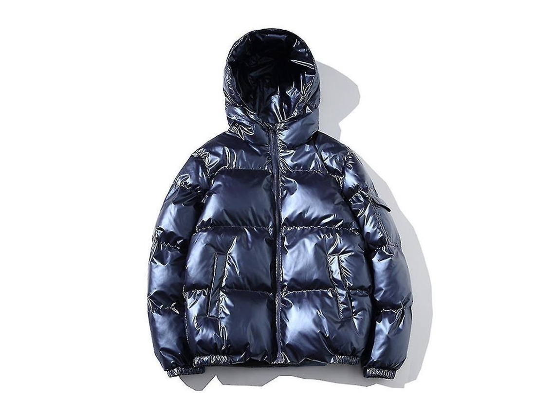 2026 chaqueta de Invierno para Hombre Con Capucha Cremallera Completa Espesorada de Algodón Blend Abrigo Caliente 4xl Azul Real