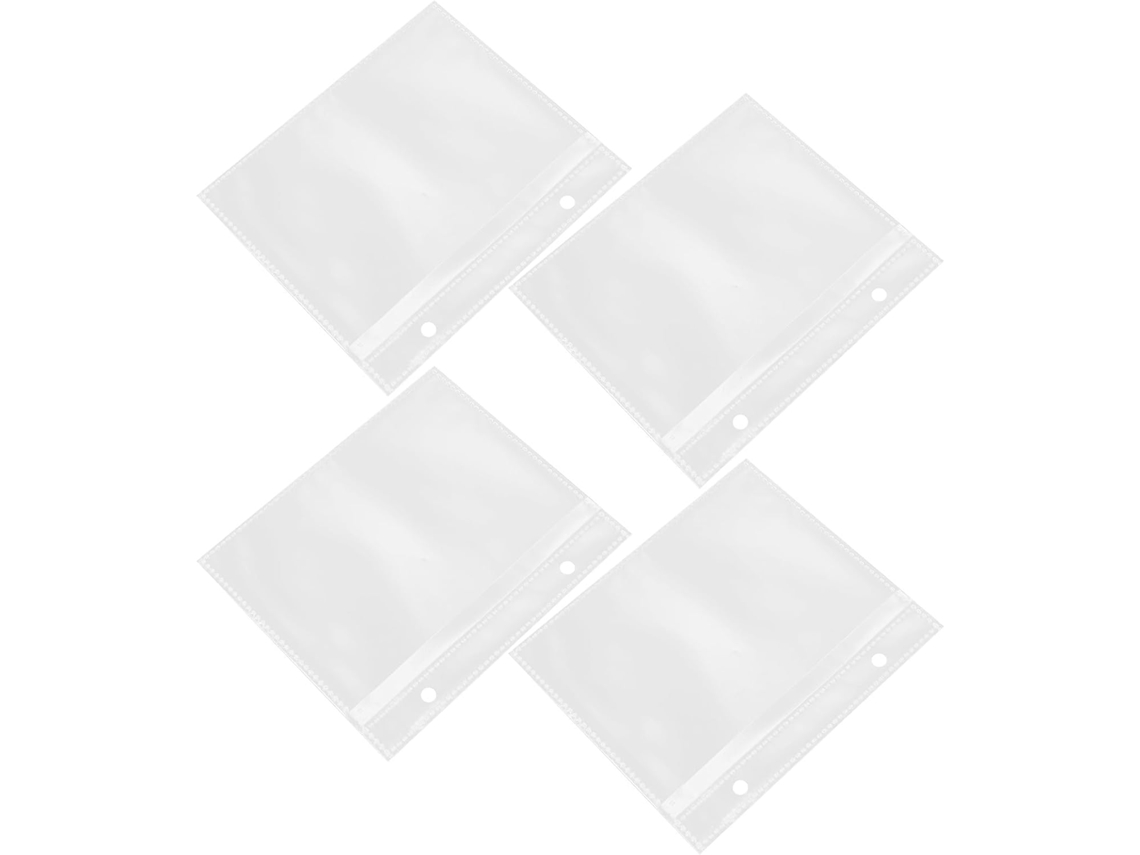 20 Pcs Páginas De Álbum Transparentes Pochettes Foto Remplacables Trous Pour Reliure Utilização Para Álbuns
