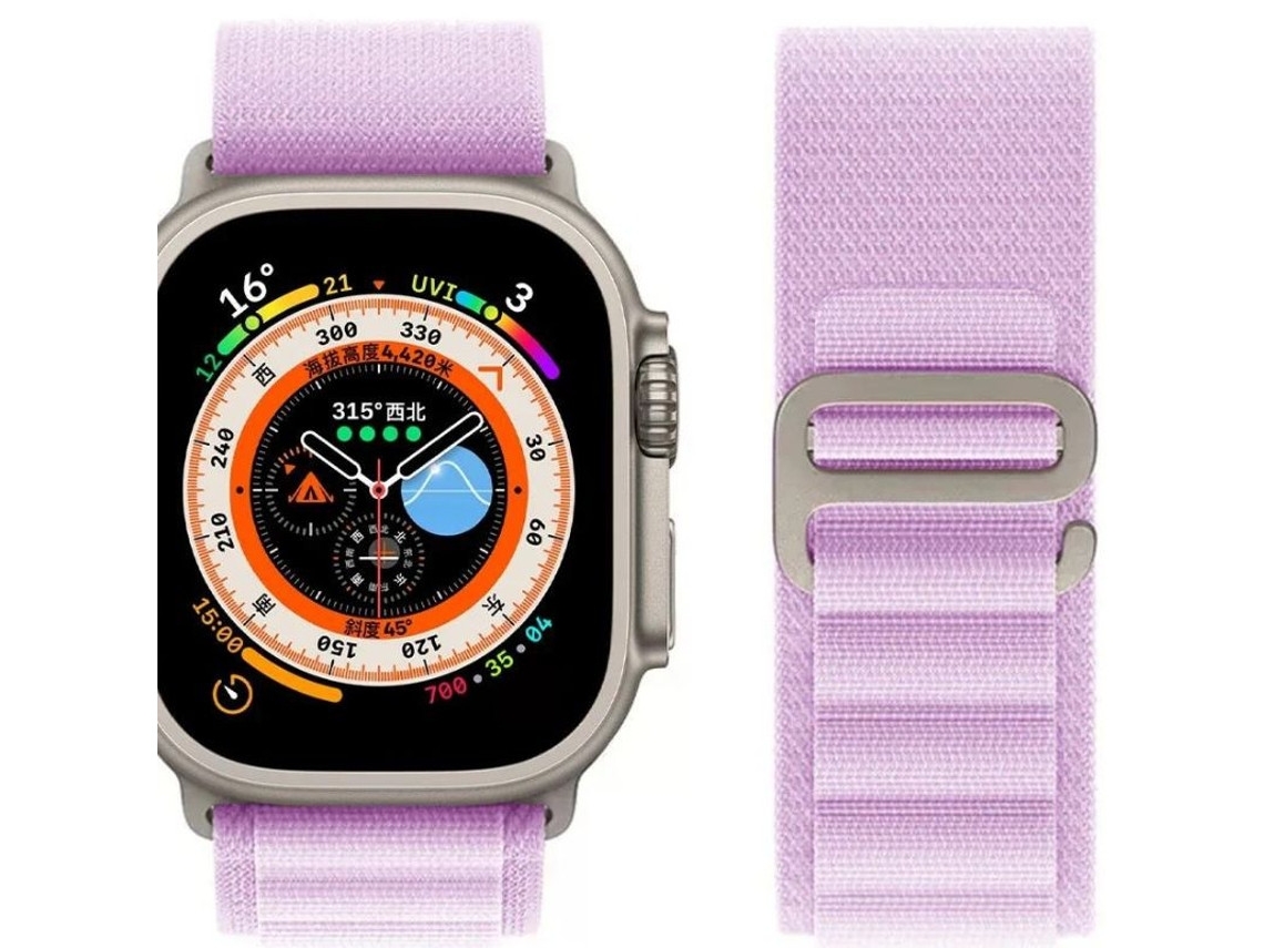 Pulseira ORYSIN Alpine Hook para Apple Watch Series 4 44mm Roxo Design Resistente e Elegante (44mm)