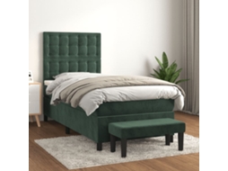Box Spring Bed, Box Spring Beds Vidaxl Verde Veludo (90 X 190 Cm)