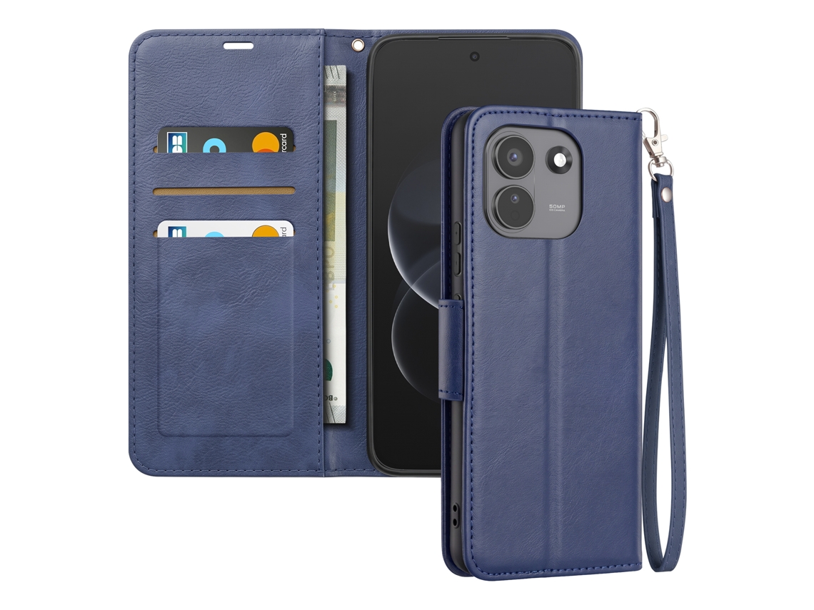 Capa Carteira Para Redmi Note 17 Pro Max Vintage Com Suporte E Alça