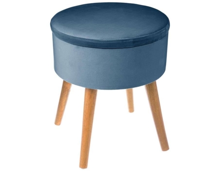 Banqueta de Veludo Azul Escuro Outros Azul DECORATIE