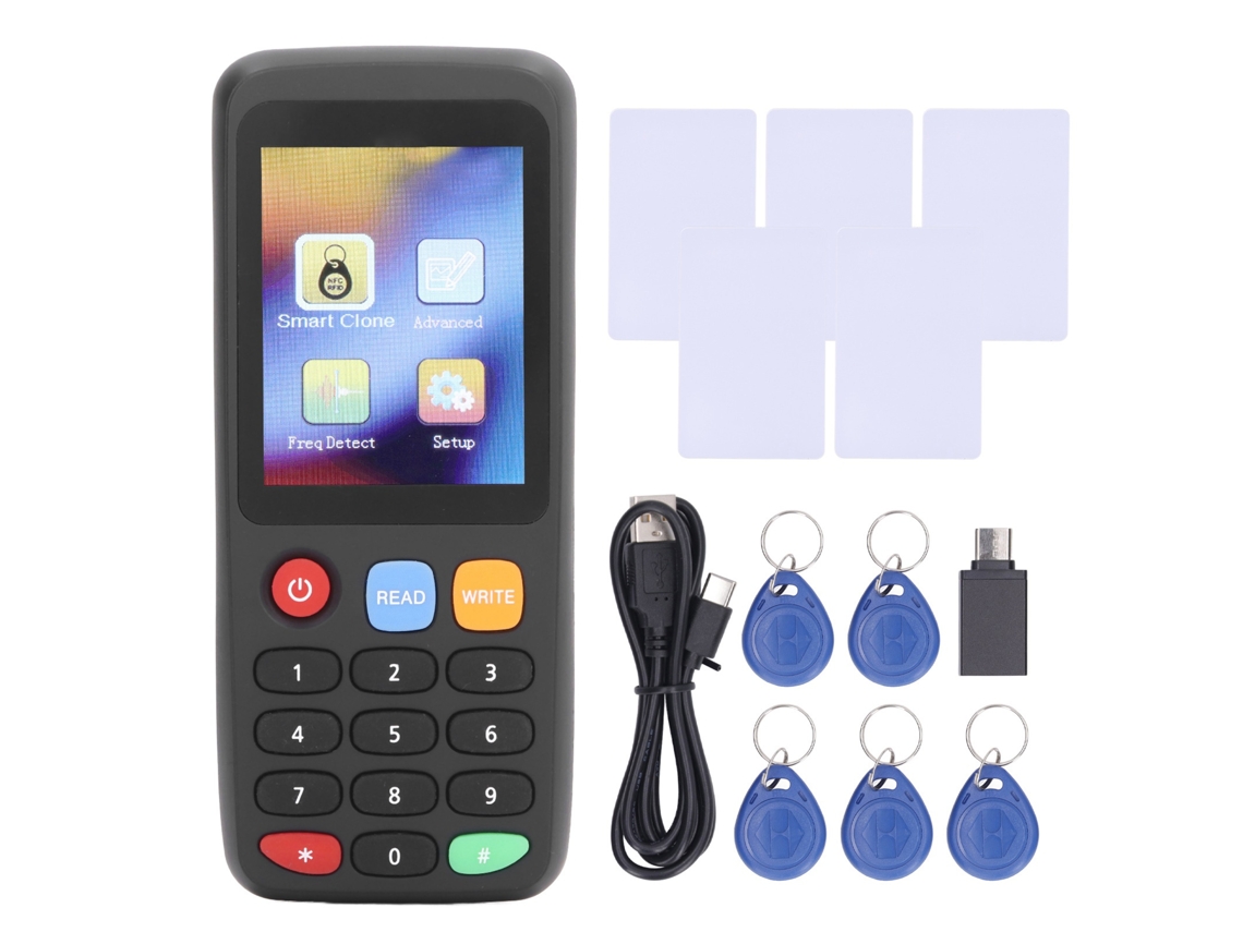 Copiadora De Cartões Nfc Leitor Gravador Id Ic Com 5 Cartões T5577 E Fivelas