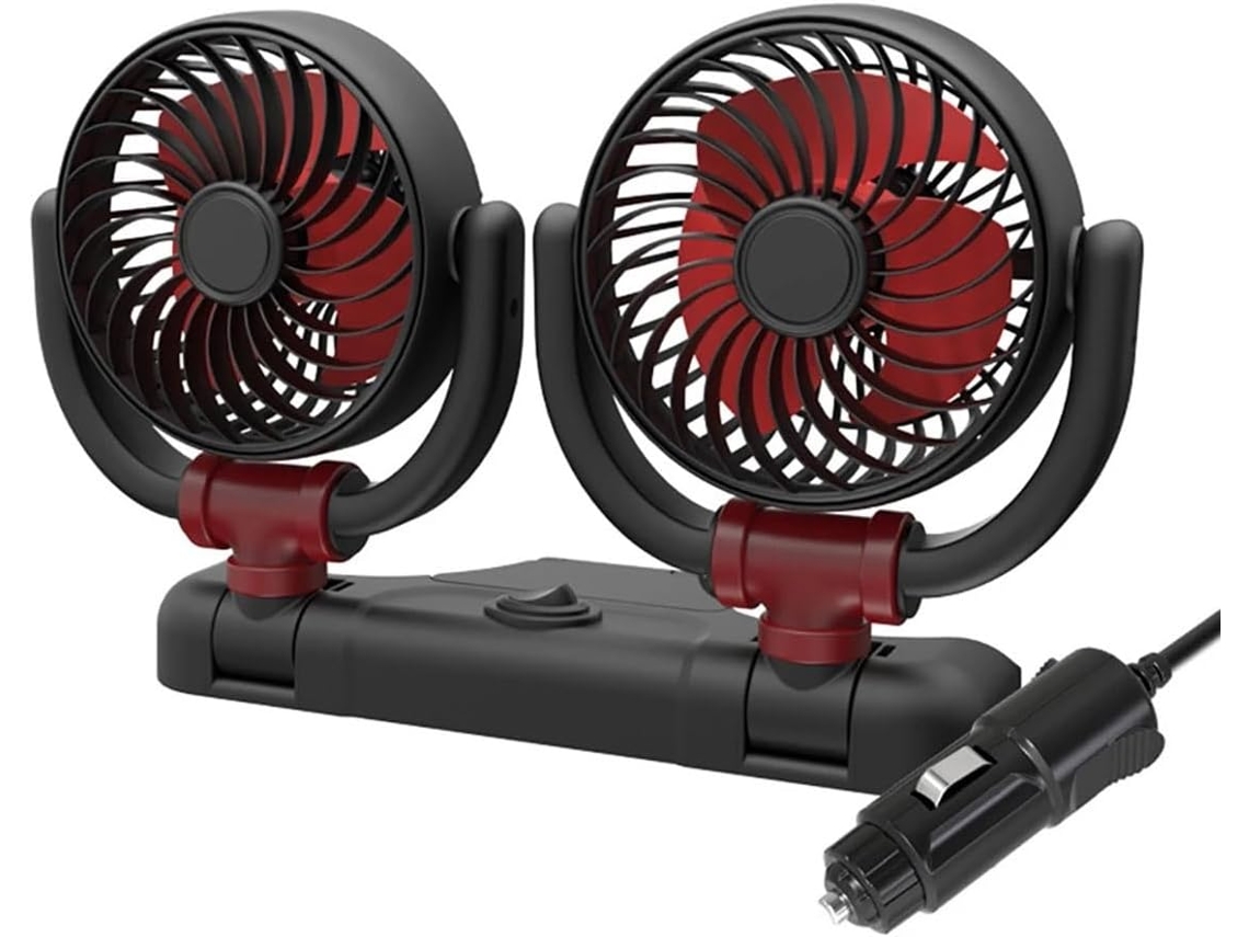 Ventilador De Resfriamento Automático Ajustável Em 360° 5v 12v 24v Para Painel Cabeça Dupla