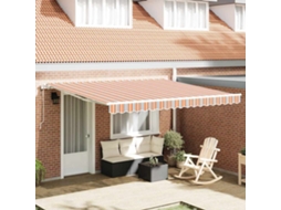 Vidaxl Toldo Retrátil Multicolor 400 × 300 Cm Tecido E Alumínio