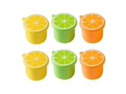 Ronjoe-6 Moldes De Gelo Cilíndricos Com Tampa Container De Alimento Complementar Pe 3 Cores