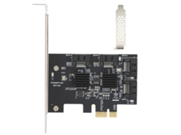 Adapter De Cartão De Expansão Pci E Para 4 Portas Sata 3.0 Com Riser De Disco Rígido