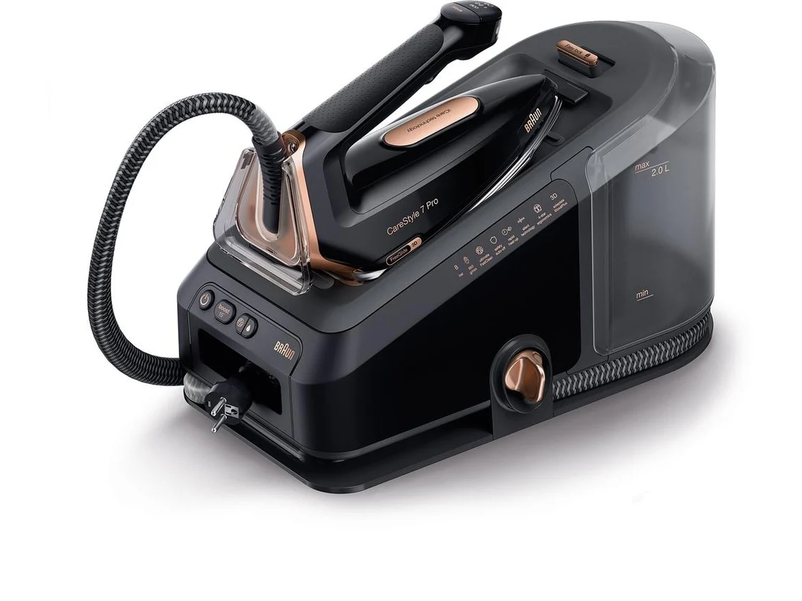 Ferro com Caldeira BRAUN IS7286BK Carestyle 7 (Outlet Caixa Aberta - Pressão 8 bar - Jato Vapor 650 g/min)