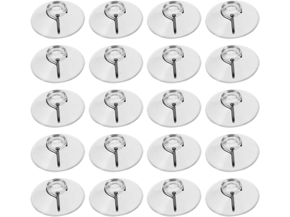 Conjunto De 50 Ganchos Adesivos Reutilizáveis Em Pvc E Ferro Com