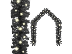 Vidaxl Grinalda De Natal Com Luzes Led 20 M Preto