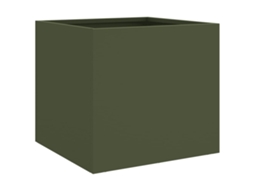 Planter, Planters Vidaxl Verde Aço (32 X 30 X 29 Cm)