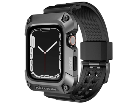 NILLKIN Caixapulseira Dynaguard Apple Watch 45Mm Cinzentopreto Compatível com Apple Watch 7/8