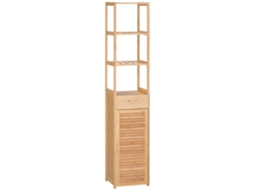 Torre com 3 Prateleiras Ajustáveis e Armário Inferior QINGYU TECH