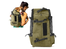 Mochila de Transporte para Cães e Gatos, Respirável, Até 10 Kg, Tamanho M, Marrom Claro AQUAFORGE