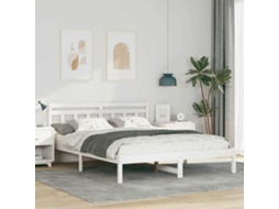 Vidaxl Estrutura da Cama Branco 150 X 200 Cm