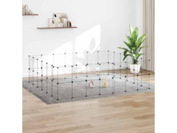 Vidaxl Gaiola P/ Animais De 52 Painéis C/porta 35x35 Cm Aço Preto