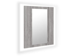 Led Mirror Cabinet, Led Mirror Cabinets Vidaxl Cinzeto Madeira Processada (n/a)