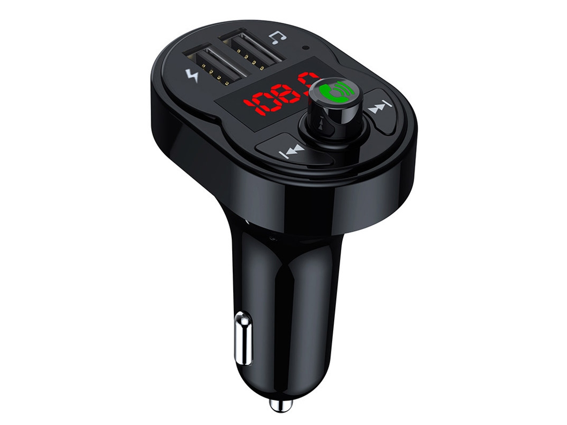 Transmissor Fm Cartão Tf U Disk Music Play Car Mp3 Player 2 Usb Car Charger Bluetooth 5.0 Handsfree Car Kit Fm Modulator Black ENZONS