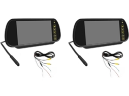 Kit com 2 Monitores Lcd de 7 Polegadas para Espelho Retrovisor de Carro SFUSHOS
