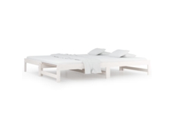 Sofá cama de Puxar 2x Cm Pinho Maciço Branco MAISON EXCLUSIVE (90x200)