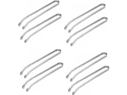 Conjunto De 8 Pinças Para Linguiça Churrasco Feitas Aço Inoxidável