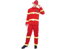 Fato de Homem PARTILANDIA Bombeiro Vermelho e Amarelo (Tam.: S)
