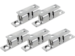 Conjunto De 5 Fechos Esfera Com Mola Rolete Duplo Portas Armário E Cozinha