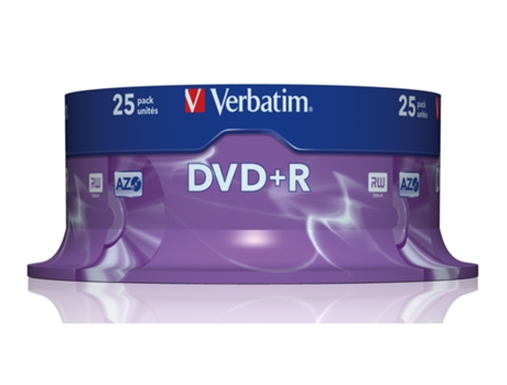 DVD+R VERBATIM 16x Ad. Azo 4 7GB Cake25 — 4.7 GB | 16x | 25 unid.