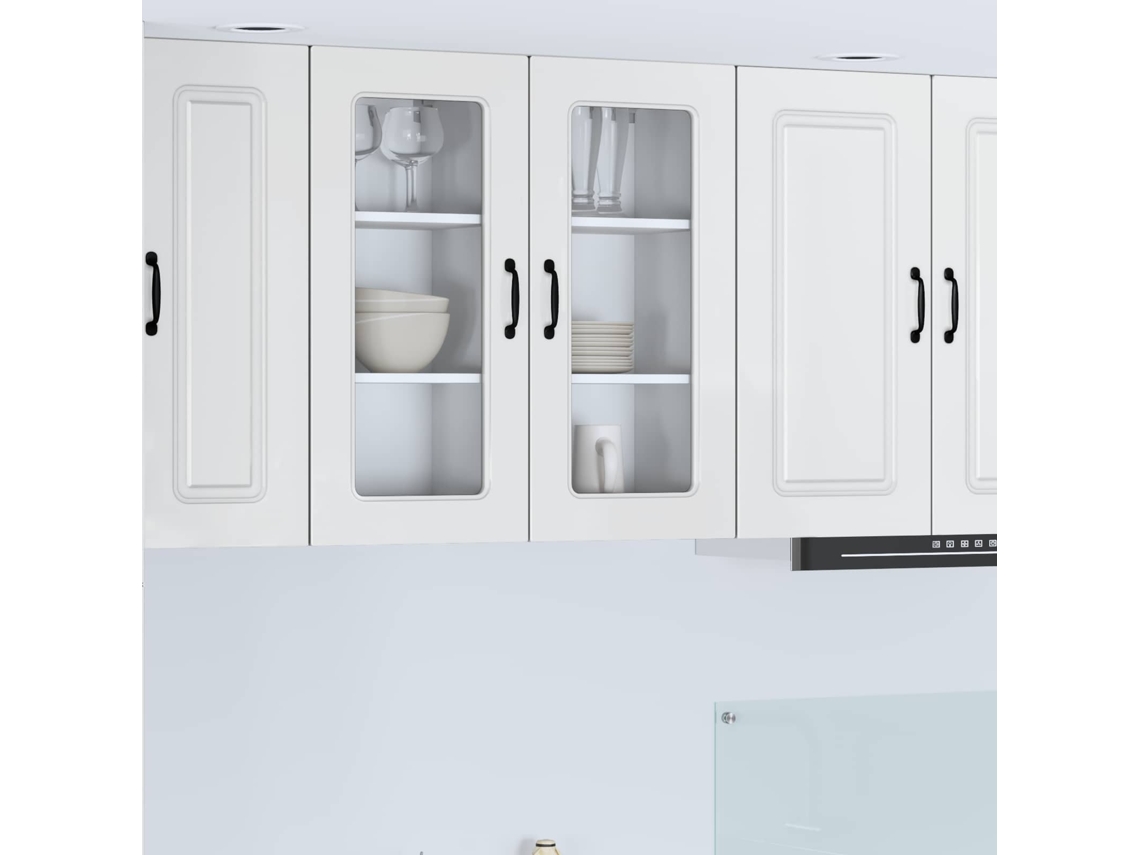 Vidaxl Painel De Lava-louça Kalmar Branco Brilhante 40 X 31 X 80 Cm