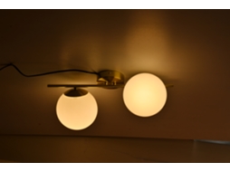 Aplique De Parede Interior Nettlife Gold E27, Iluminação De Parede, 2 Lâmpadas (fonte De Luz Não Incluída)