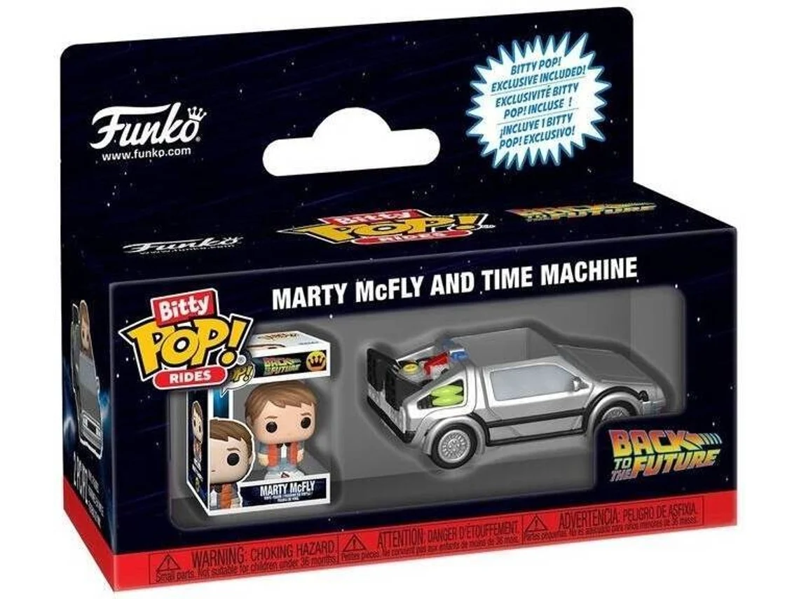 Figura FUNKO Bitty Pop! Ride: Back to the Future - Marty McFly and Time Machine (Possível Chase)