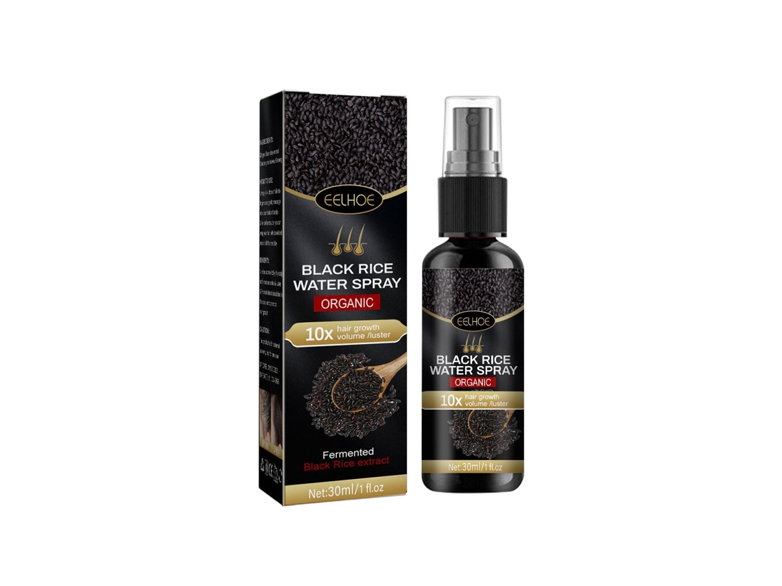 Spray de Arroz Preto para Cabelos Liso e Hidratados, Cuidado Diário Suave LAXISCREED