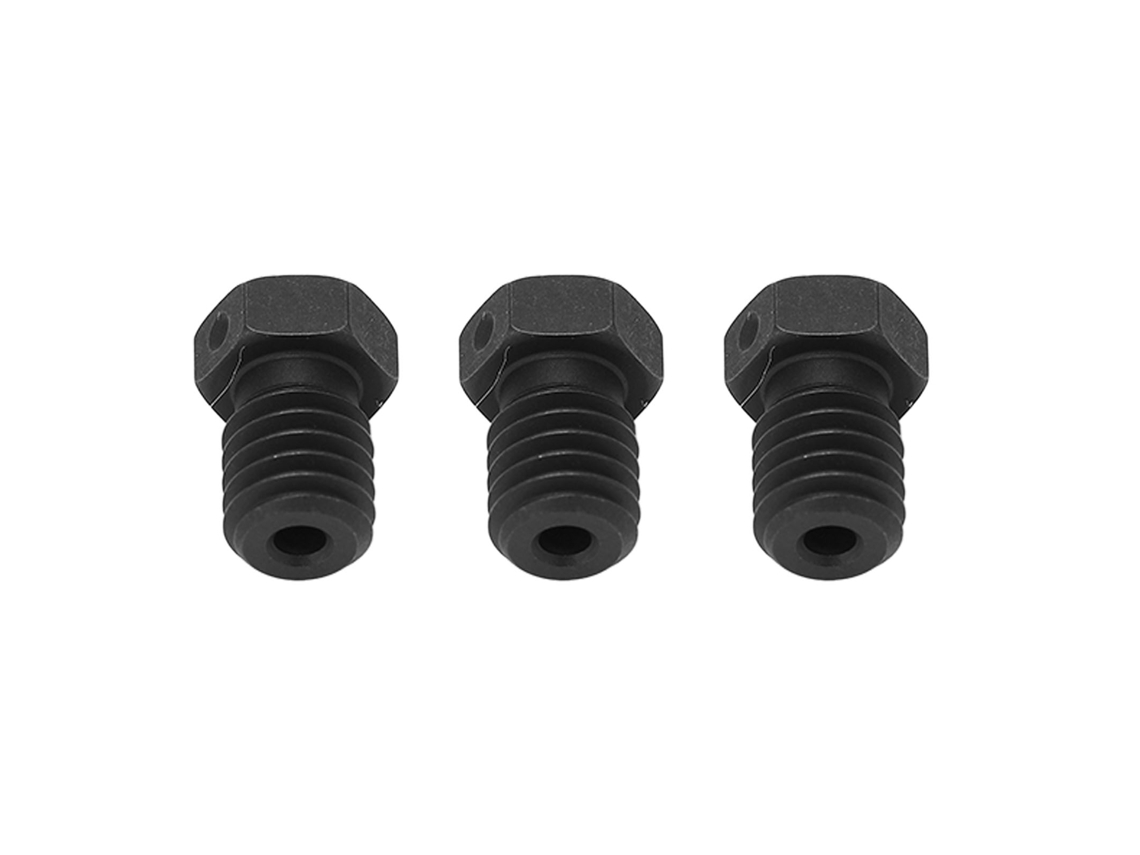 3 Bicos De Impressora 3d 0.4mm M6x12.5mm Aço Temperado Resistente A Altas Temperaturas Para V6