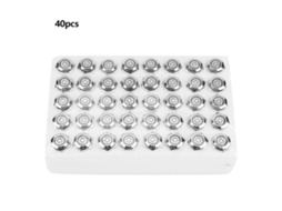 Interruptor Botão Pulsador Metálico 16mm 40pcs 24v Led Verde Sunflare